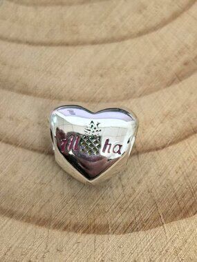 Pandora Aloha Maui Exclusive Pineapple Flowers Dangle Charm, S925 Silver Jewelry